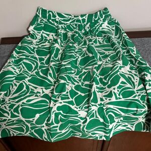 NWT Green White Floral Poplin Midi Skirt Banana Republic Factory Medium NWT